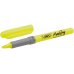 Bic Highlighter Grip Marcador Fluorescente - Tinta con Base de Agua - Punta Biselada - Trazo entre 1.60 y 3.30 mm - Color Amarillo (12 uds)