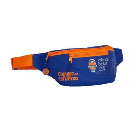 Safta Valencia Basket Bolsa de Cintura - Cremallera - Cintas Ajustables - 2.49L - Ligera y Practica - 230x90x120mm - Color Azul Oscuro