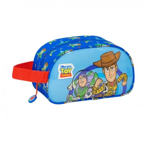 Safta Toy Story Good Vibes Neceser de 5L - Cremallera - Asa Lateral - Adapatable a Carro - 260x120x150mm - Color Azul