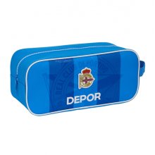 Safta Real Deportivo de la CoruÃ±a Zapatillero - Asa Lateral - 7L - Material Resistente - 340x140x150mm - Color Azul