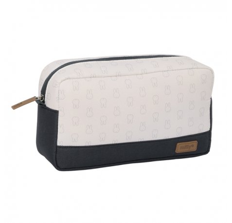 Safta Miffy Mum Moon Neceser de 4.05L - Compartimento con Cremallera - Material Reciclable - Repele el Agua - 280x90x160mm - Color Blanco y Negro