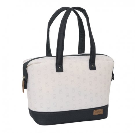 Safta Miffy Mum Moon Bolso de 8.26L - Compartimento con Cremallera - Interior Forrado - Asas de Mano - Espacio Amplio - Facil de Limpiar - 270x125x245mm - Color Blanco y Negro
