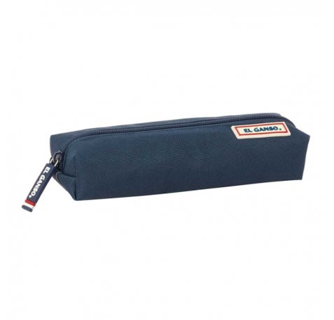 Safta el Ganso Eclipse Portatodo - Cremallera - Goma Elastica - Material Resistente - 0.53L - 220x70x40mm - Color Azul Marino