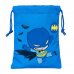 Safta Batman Preescolar Saco Plano - Cierre con Cordon - 1L - Material Resistente - Compacto y Portatil - Divertido y Llamativo - 200x250mm - Color Azul