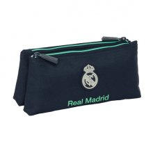Safta Real Madrid 2Âª Equipacion 25/26 Neceser Compacto de 2L - 2 Compartimentos con Cremallera - 220x80x100mm - Color Azul Marino