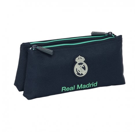 Safta Real Madrid 2Âª Equipacion 25/26 Neceser Compacto de 2L - 2 Compartimentos con Cremallera - 220x80x100mm - Color Azul Marino