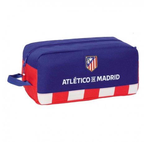 Safta Atletico de Madrid Zapatillero - Asa Lateral - 9L - Facil Transporte - Mantiene Calzado Protegido - 340x180x150mm - Color Azul Marino