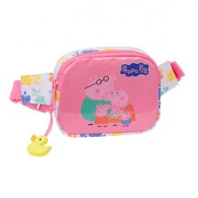Safta Peppa Pig Baby Pig Bolsa de Cintura Infantil - Cintas Ajustables - 0.62L - Material Resistente - 140x40x110mm - Color Rosa