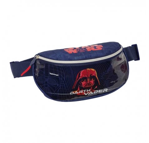 Safta Star Wars Bolsa de Cintura - Cremallera - Cintas Ajustables - Cierre de PVC - 23x14x9cm - Color Azul Marino