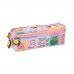 Safta Mr. Wonderful Comic Portatodo - 3 Compartimentos con Cremallera - Goma Elastica - Compacto - 22x8.5x6cm - Color Rosa