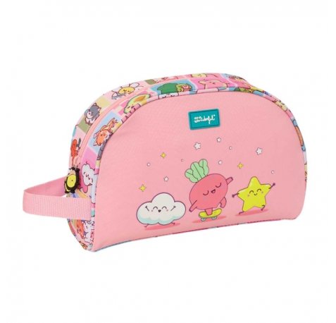 Safta Mr. Wonderful Comic Neceser - Adaptable a Carro - Asa de Mano Lateral - Bolsillo Interior con Cremallera - 28x18x10cm - Color Rosa