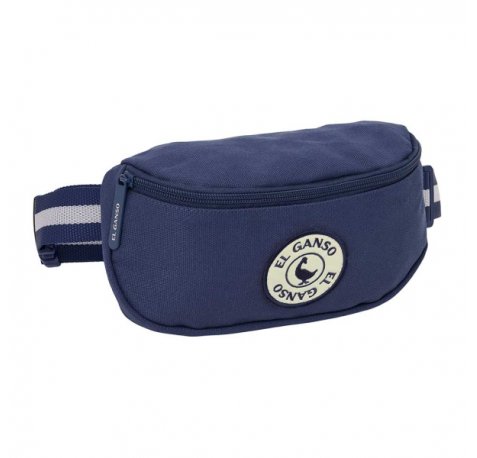 Safta el Ganso Jeans Bolsa de Cintura - Cremallera - Cintas Ajustables - Cierre de PVC - 23x14x9cm - Color Azul Marino