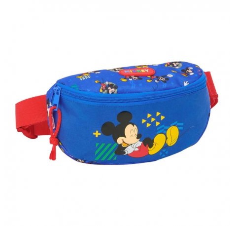 Safta Mickey Mouse Today Bolsa de Cintura - Cintas Ajustables - 2.90L - Material Resistente - 230x90x140mm - Color Azul