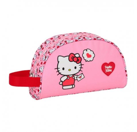 Safta Hello Kitty Neceser de 3.75L - Cremallera - Asa Lateral - Adapatable a Carro - Bolsillo Interior - 260x90x160mm - Color Rosa