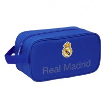 Safta Real Madrid Zapatillero - Asa Lateral - 6L - Resistente - Facil Transporte - 290x140x150mm - Color Azul