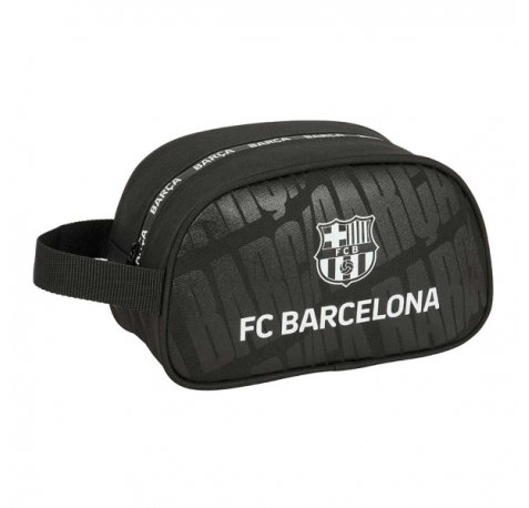 Safta F.C.Barcelona Neceser de 5L - Cremallera - Asa Lateral - Adapatable a Carro - 260x120x150mm - Color Negro
