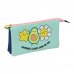 Safta Mr. Wonderful Estrella Portatodo - 3 Compartimentos con Cremallera - Bolsillo Interior Central - 22x12x3cm - Color Turquesa Claro