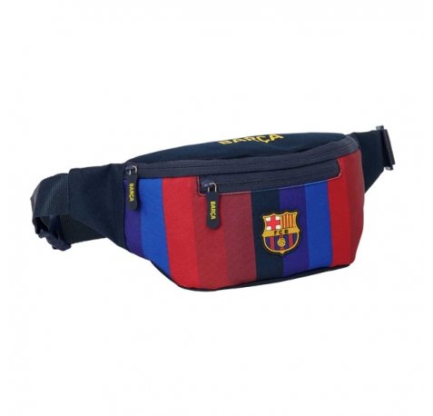 Safta F.C.Barcelona 1Âª Equipacion 26/27 Bolsa de Cintura - Cremallera - Cintas Ajustables - Cierre de PVC - Bolsillo Frontal - 23x12x9cm - Color Azul Noche