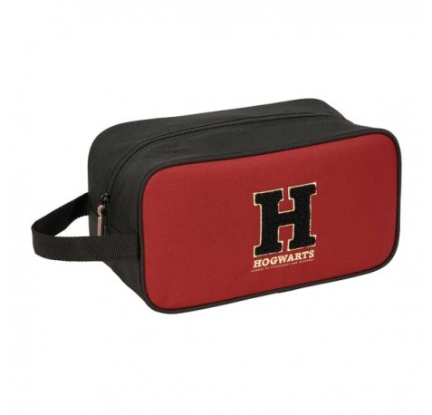 Safta Harry Potter Hogwarts Zapatillero Mediano - Capacidad 6L - Asa de Mano Lateral - 29x15x14cm - Color Negro y Rojo