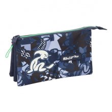 Safta el NiÃ±o Navy Portatodo - 3 Compartimentos con Cremalleras - Bolsillo Interior - 0.6L - 220x30x120mm - Color Azul Marino