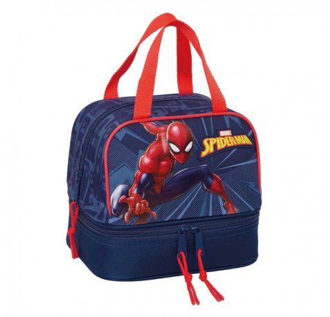 Safta Spider-Man Portameriendas de 6L - Asas Superiores - 200x150x200mm - Color Azul Marino