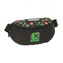 Safta Minecraft Bolsa de Cintura - Cintas Ajustables - 2.90L - 230x90x140mm - Color Negro