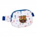 Safta F.C.Barcelona Preescolar Bolsa de Cintura Infantil - Cremallera - Cintas Ajustables - Cierre de PVC - 14x11x4cm - Color Blanco