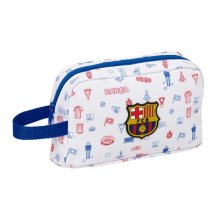 Safta F.C.Barcelona Bolsa Preescolar Isotermica Porta Alimentos - Asa de Mano Lateral - Cremallera - 21.5x12x6.5cm - Color Blanco