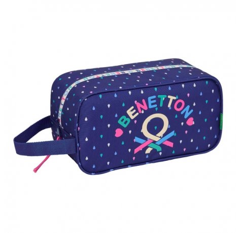 Safta Benetton Drop Zapatillero - Asa Lateral - 6L - Compacto y Ligero - 290x140x150mm - Color Azul Oscuro