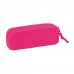 Safta Benetton Heart Portatodo - Cremallera - Silicona - 0.60 L - 185x55x75mm - Color Rosa