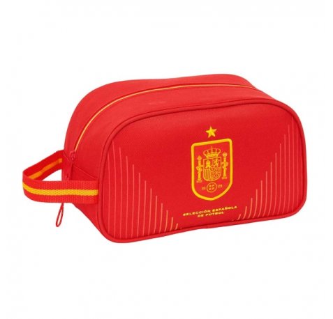 Safta Seleccion EspaÃ±ola de Futbol Neceser de 5L - Cremallera - Asa Lateral - Adapatable a Carro - 260x120x150mm - Color Rojo