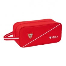 Safta Sevilla FC Zapatillero - Capacidad 7L - Asa de Mano Lateral - 34x15x14cm - Color Rojo