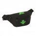 Safta Real Betis Balompie Bolsa de Cintura - Cremallera - Cintas Ajustables - Cierre de PVC - Bolsillo Frontal - 23x12x9cm - Color Negro y Verde