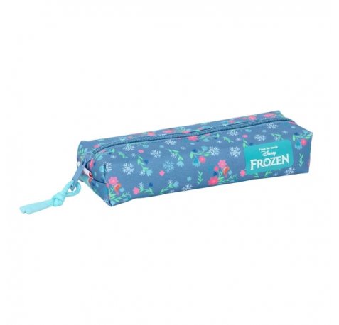 Safta Frozen Portatodo - Cremallera - Goma Elastica - 0.53L - 220x70x40mm - Color Azul
