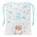 Safta Real Madrid Preescolar Saquito para Merienda - Cierre con Cordon - Compacto - 20x25cm - Color Blanco