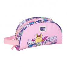 Safta Hello Kitty and Friends Neceser - Adaptable a Carro - Asa de Mano Lateral - Bolsillo Interior con Cremallera - 26x16x9cm - Color Rosa