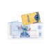 Safta Stitch Portatodo - Cremallera - PVC - Regla de 15cm - 2 Lapices - Sacapuntas - Goma - Bloc de Notas de 70 Hojas - 22.5x10.5x1cm - Color Azul y Transparente