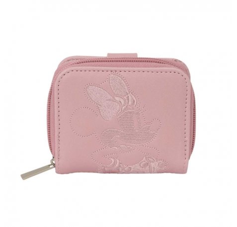 Safta Minnie Mouse Monedero con Billetera - Cierre Magnetico - Compartimento con Cremallera - 0.10L - 110x20x95mm - Color Rosa Pastel