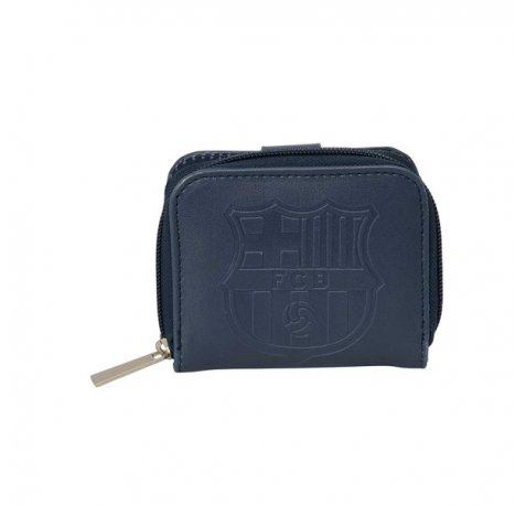 Safta F.C.Barcelona Monedero con Billetera - Compartimento para Billetes y Tarjetas - Cierre con Iman - Compartimento para Monedas - 0.10L - 110x20x95mm - Color Azul Marino