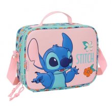 Safta Stitch Bolsa Isotermica Porta Alimentos - Frontal 3D - Cremallera - Bandolera Ajustable - Asa de Mano - 25x19.5x9cm - Color Rosa