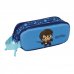Safta Harry Potter Portatodo 3D - 2 Compartimentos con Cremallera - Asa Lateral - Capacidad 1L - 21x8x6cm - Color Azul