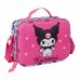 Safta Kuromi Bolsa Isotermica Porta Alimentos - Frontal 3D - Cremallera - Bandolera Ajustable - Asa de Mano - 25x19.5x9cm - Color Magenta