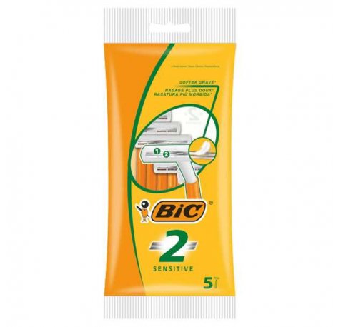 Bic Sensitive 2 Pack de 5 Maquinillas de Afeitar Desechables de 2 Hojas