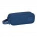Safta Basic Portatodo - 2 Compartimentos con Cremalleras - Asa Lateral - 1L - 210x60x80mm - Color Azul Marino