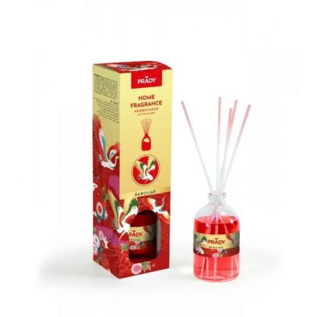 Prady Ambientador Mikado Barouge - Frasco de Cristal 100 ml y Varitas Difusoras