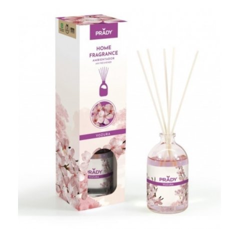 Prady Ambientador Mikado Yozura - Frasco de Cristal 100 ml y Varitas Difusoras