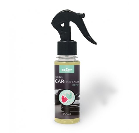 Prady Ambientador Coche Bebe - Frasco de 100 ml - Spray Pulverizador