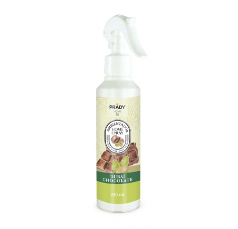 Prady Ambientador Home Spray Chocolate de Dubai - Frasco de 220 ml - Spray Pulverizador
