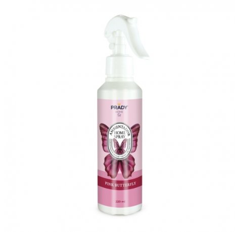 Prady Ambientador Home Spray Pink Butterfly - Frasco de 220 ml - Spray Pulverizador