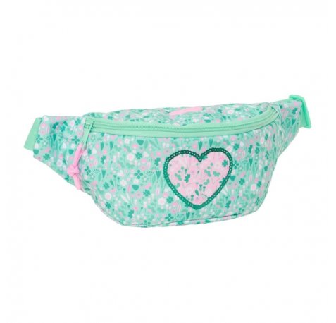 Safta Cuore Bolsa de Cintura - Cremallera - Cintas Ajustables - 2.485L - 230x90x120mm - Color Turquesa